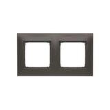 Simon54 Premium - Rámček 2- násobný, hnedý matný