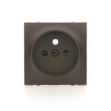 SIMON54 - kryt zásuvky, hnedý matný