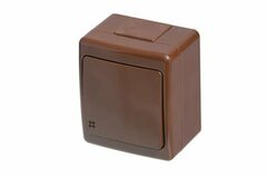 Nástenný vypínač č.:7, IP44, hnedý