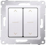 SIMON54 - ovládač žalúzií spín. dvojitý, biely