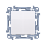 SIMON10 - vypínač č.6+6 (5B), biely