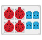 Rozvodnica zás. R-BOX (4x16/5+4x250V)