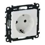 VALENA life - zásuvka 2P+F, biela SCHUKO