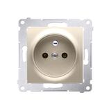 SIMON54 - zásuvka 2P+T, zlatá mat.metal.