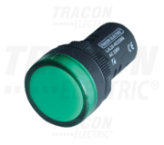 Kontrolka LED, zelená, 230V AC/DC, d=22mm