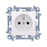 SIMON10 - zásuvka 2P+T, biela