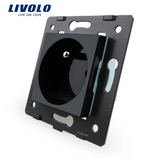 LIVOLO - zásuvka 2P+T - čierna