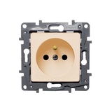 NILOE - zásuvka 2P+T, béžová