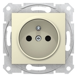 SEDNA - zásuvka 2P+T, BÉŽ