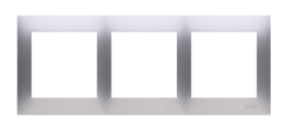 SIMON54 Premium - rámik 3P, strieborný