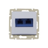 VALENA - zásuvka 2xUTP KAT6, hliník