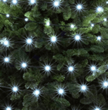LED svietiaci vian.reťazec, 30 m, studená biela, 18+6 timer, IP44