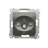 SIMON54 - zásuvka R-TV-SAT koncová, antracitová