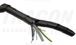 Organizátor káblov-špirála 20-120mm, čierny (10m)