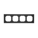 Simon55 Line - Rámček 4- násobný, čierny matný