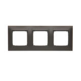 Simon54 Premium - Rámček 3- násobný, hnedý matný