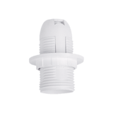 Objímka plastová E14 so závitom a krúžkom-biela