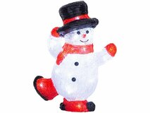 Dekorácia MagicHome Vianoce, Snehuliak, 30 LED, st