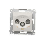 SIMON54 - zásuvka R-TV-SAT koncová, biela