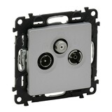 VALENA life - zásuvka TV/RD/SAT, hliník