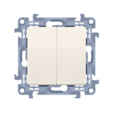 SIMON10 - vypínač č.6+6 (5B), krémový