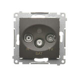 SIMON54 - zásuvka R-TV-SAT koncová, hnedá matná