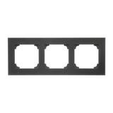 Simon55 Line - Rámček 3- násobný, čierny matný