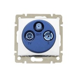 VALENA - zásuvka TV/RD/SAT, hviezda biela