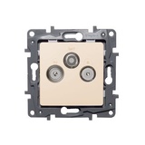 NILOE - zásuvka TV/RD/SAT, béžová hviezda