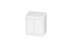 Nástenný vypínač č.:5, IP44, biely