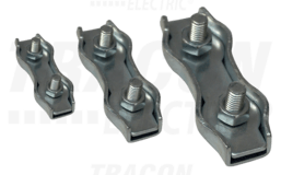 Lanová svorka dvojskrutková duplex, pozinkovaná oceľ d=5mm, M5