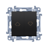 SIMON10 - žalúziový spínač, čierny