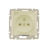 VALENA - zásuvka 2P+T, IP44, béžová