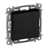 VALENA life - vypínač č.:6+6, čierny