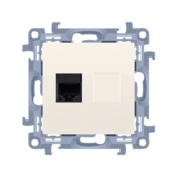 SIMON10 - dátová zásuvka 1xRJ45, cat.6, krémová