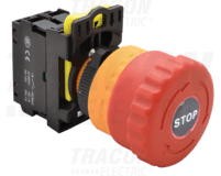 Núdzové tlačidlo, podsvetlené, s aretáciou, červené