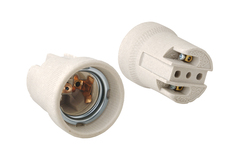 Objímka keramická E27 - biela