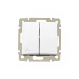 VALENA - vypínač č.:6+6, IP44, biely