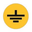 Označovací štítok - UZEMNENIE žlto-čierny 22mm