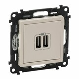 VALENA life - zásuvka 2xUSB, béžová