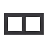 SIMON10 - rámik 2P, čierny matný
