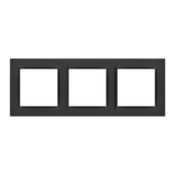 SIMON10 - rámik 3P, čierny matný