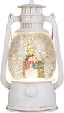 LED vianočná dekorácia, Lampáš snehuliak, plast, 1xLED teplá biela, 3xAA