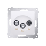 SIMON54 - zás. TV/SAT/SAT,koncová, biela