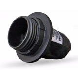 Objímka plastová E14 so závitom a krúžkom-čierna
